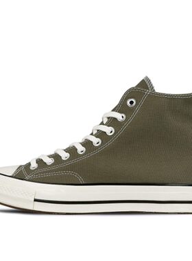 【攀登】 Converse 帆布鞋 高帮 绿色 防滑耐磨 圆头 男女通用