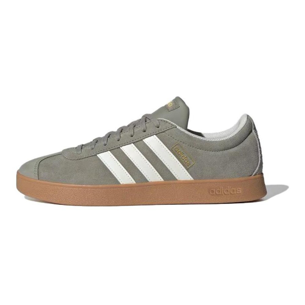 adidas 板鞋 灰色 低帮 系带 减震耐磨 厚底 圆头 春夏秋