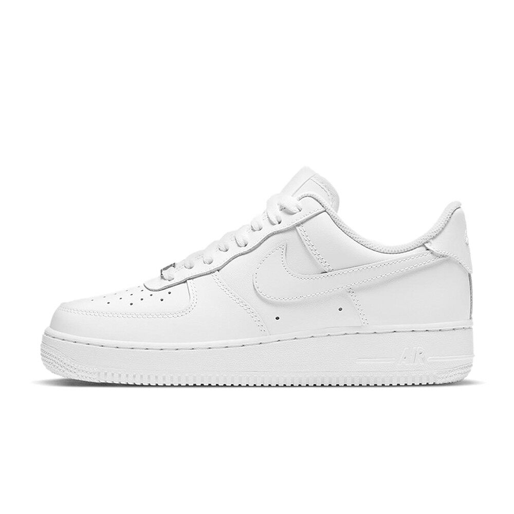 Nike 板鞋 圆头 牛皮 女 四季通用 低帮 耐磨 平跟 白色 系带
