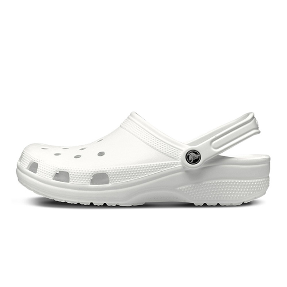 【攀登】 Crocs 洞洞鞋 男女通用 白色 套脚 EVA 平底 包头