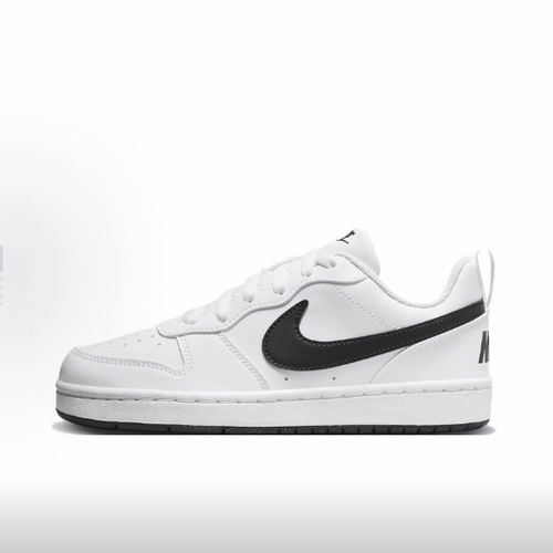 Nike Court Borough 舒适百搭 清凉透气 低帮 儿童板鞋 白色