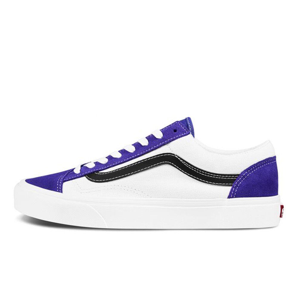 Vans 板鞋 圆头 帆布 平跟 低帮 系带 四季通用 男女通用 白色
