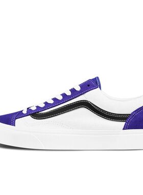 Vans 板鞋 圆头 帆布 平跟 低帮 系带 四季通用 男女通用 白色