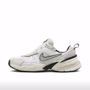 舒适百搭透气 Run 低帮 休闲城市通勤跑步鞋 黑白 Nike 女款 V2K