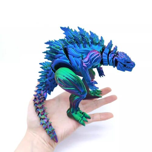 3d打印哥斯拉玩具夜光关节