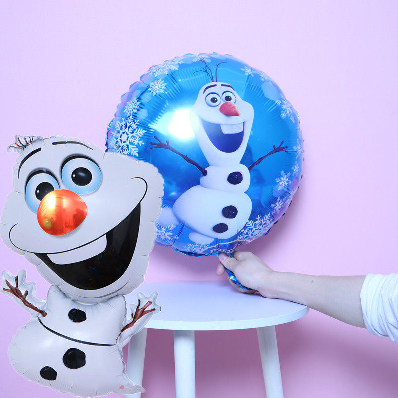 歪头雪宝铝膜气球圣诞雪宝气球生日派对装饰布置气球卡通玩具气球