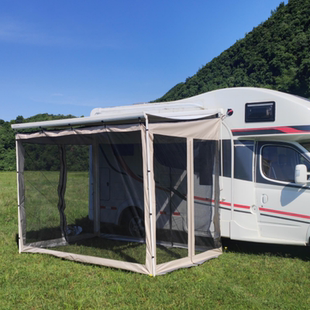 房车车边帐防蚊防虫网纱帐篷蚊帐B型C型房车侧面帐户外围帐网纱房