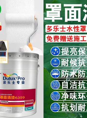 多乐士罩面漆室内外墙面透明光油环保无甲醛防水耐擦洗墙面保护漆