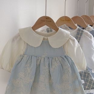 三小朵2658【爱丽丝】婴幼儿女童宝宝秋款蕾丝重工仙气包屁套装哈