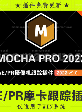 AE/PR中文汉化摩卡平面跟踪插件Mocha Pro 2022 v9.0.0 仅限Win版