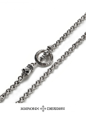 原创欧洲风骷髅造型纯银项链