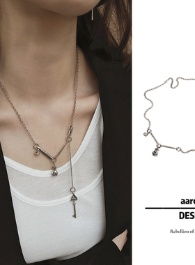 aaronx原创铃兰钥匙925银项链