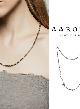 AARONX圆链设计师原创中世纪风恶魔铃兰小众银项链