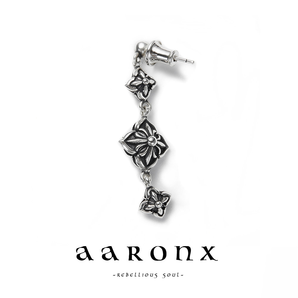 AARONX原创设计碎裂盾牌系暗黑风嘻哈朋克耳环耳坠