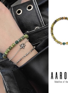 叠戴小众天然石串珠手链原创设计