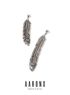 原创设计吊坠项链AaronX羽毛情侣