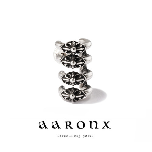 叠戴暗黑耳钉aaronx纯银原创设计