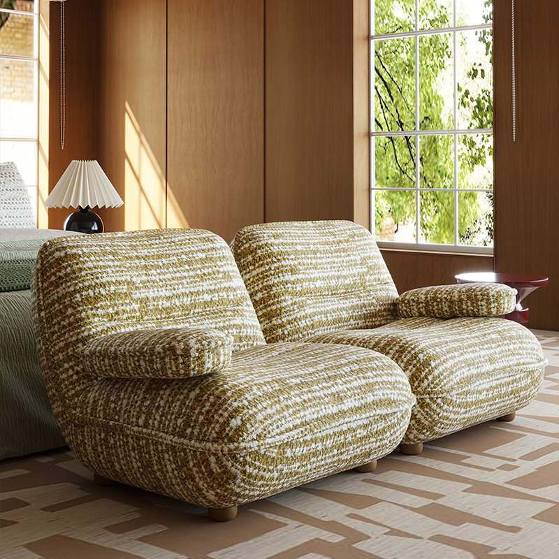 PAULJOHN进口棉麻布艺休闲椅设计师极简轻奢客厅卧室懒人沙发单椅,住宅家具,沙发椅,淘宝优惠券,粉丝福利购,淘宝优惠卷