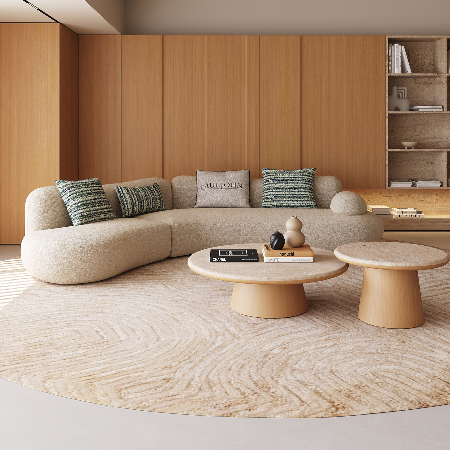 PAULJOHN意式轻奢弧形布艺沙发别墅平层客厅进口棉麻羽绒转角沙发,住宅家具,布艺沙发,淘宝优惠券,粉丝福利购,淘宝优惠卷