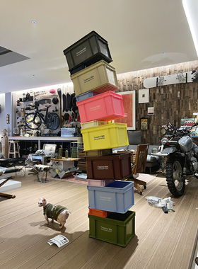 HTAP绝版色收纳箱 叠层工业风家居户外露营车载储物整理箱 包邮