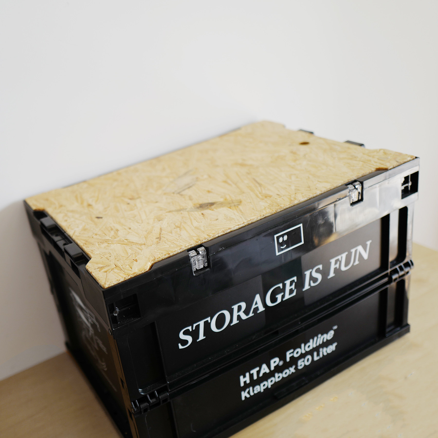 htap折叠箱进口欧松木50l配套木盖板内嵌日式户外凳边桌国内现货