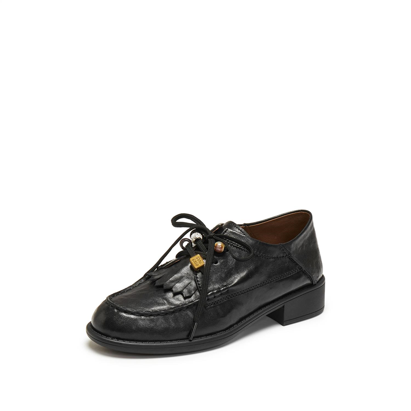 商场同款2026新款风琴奶油牛津鞋小皮鞋单鞋袋鼠鞋女单鞋9UL25AM6