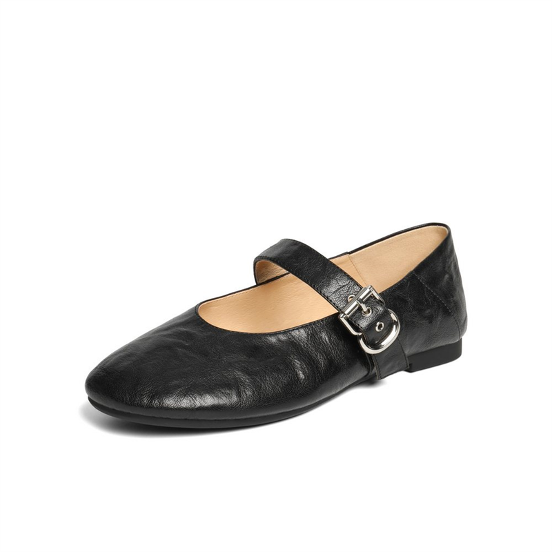 同款复古褶皱羊皮玛丽珍鞋女2025秋新款软平底浅口单鞋子E3U1DCQ5,女鞋,玛丽珍鞋,淘宝优惠券,粉丝福利购,淘宝优惠卷