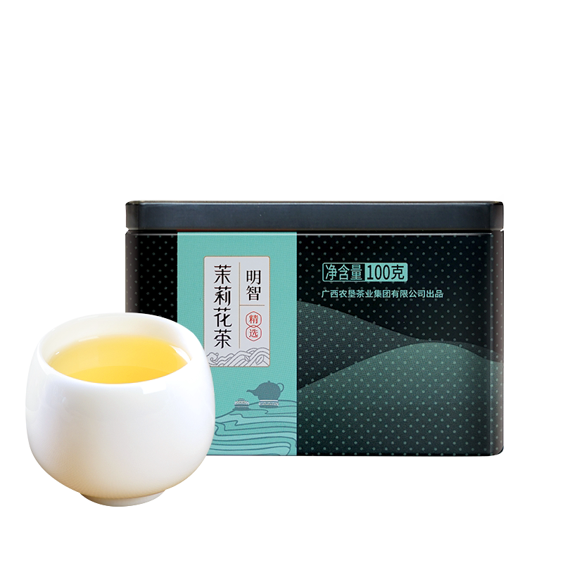 广西上林特产农垦大明山明智·精选茉莉花茶红茶包装茶叶100g/罐