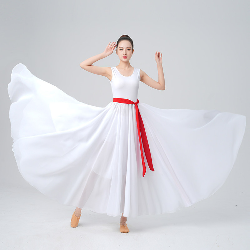 720度开场舞大摆裙连衣裙雪纺