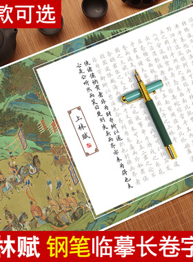 上林赋硬笔字帖成人临慕长卷钢笔楷书练字帖送男朋友凤求凰洛神赋子虚赋女生行楷书法临摹描红初学者练字套装