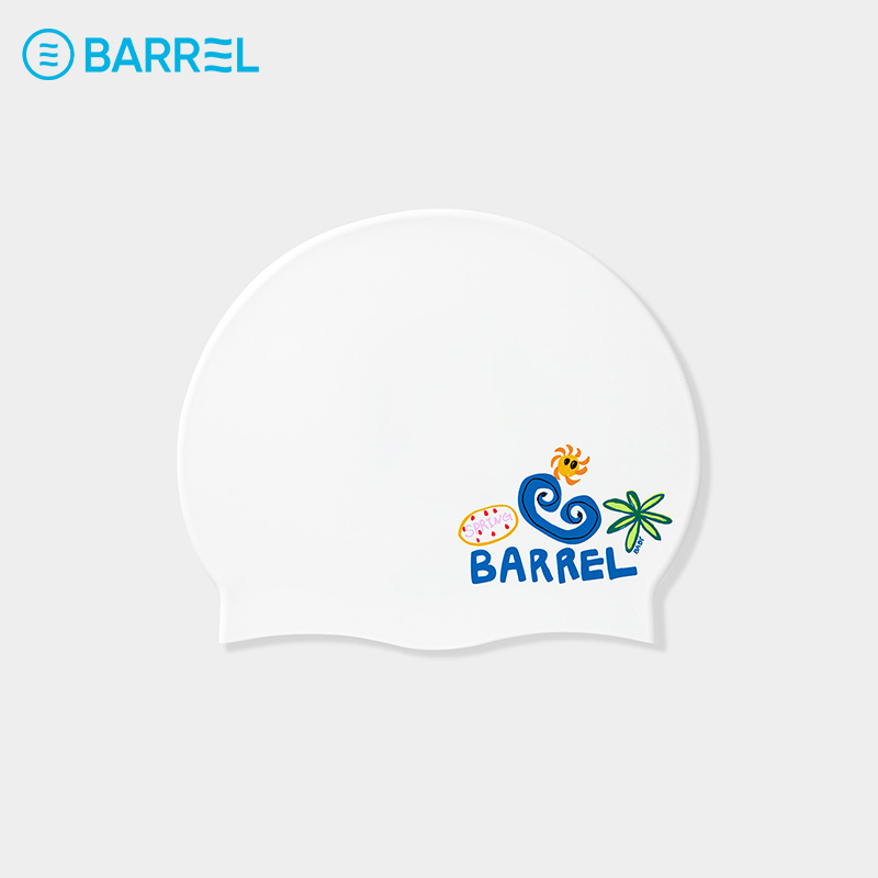 BARREL X CLEM KIM联名款2025新款硅胶泳帽室内竞技游泳 |WAKE UP