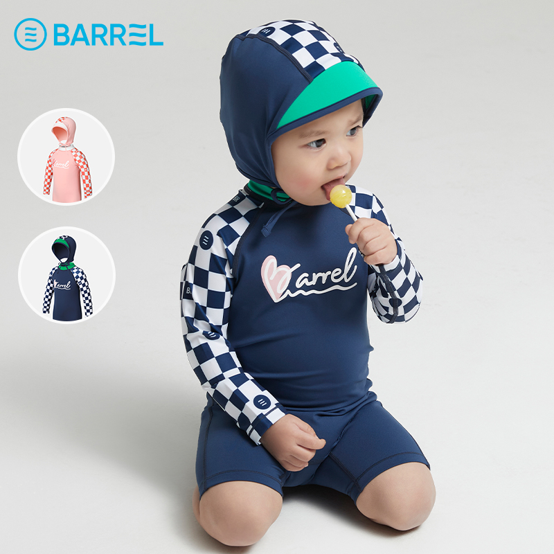 Barrel儿童连体带帽冲浪衣套装