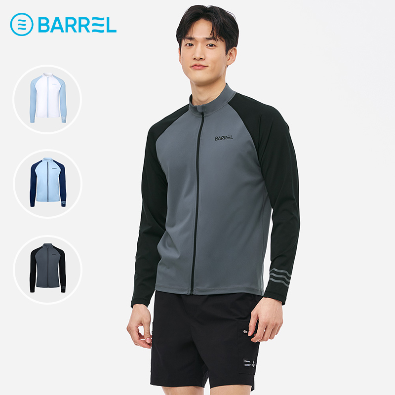韩国BARREL 2025新款男士宽松款冲浪衣防晒长袖泳衣水母服潜水服
