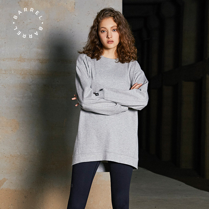BARREL2021春夏新运动宽松圆领休闲套头衫时尚长袖中长款无帽卫衣|ruв категории спортивный костюм/досуг одежды, спортивный свитер/свитер - от Buy2taobao.com для оказания профессиональной услуги покупки агента Taobao