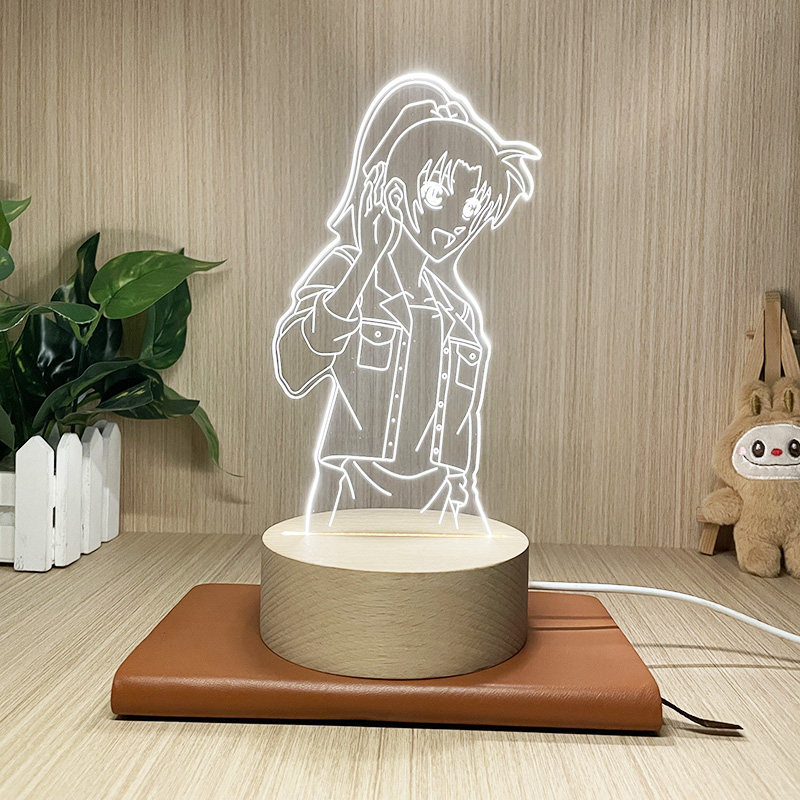 新款名侦探柯南动漫周边远山和叶小夜灯床头灯卧室灯送男女生日礼