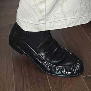 TBOF【优雅老钱风】软皮褶皱 水洗马皮乐福鞋男女 通勤一脚蹬皮鞋