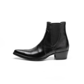 TBOF 雅痞巫师靴 小牛皮雕花刺绣尖头切尔西靴男固特异厚底增高