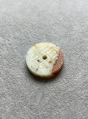 2025新款山鬼一物一选天然岫玉山鬼花钱吊坠玉石挂新中式搭配手牌