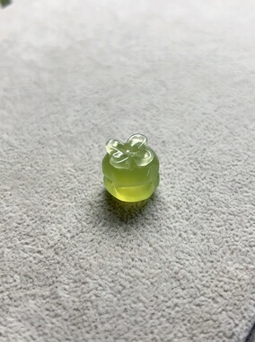 新款岫玉柿子吊坠天然保真通孔手工diy手链项链吊坠配饰柿柿如意