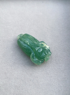 新岫玉蓝水白菜吊坠男女精品礼物青提水墨白冰白菜项链手把可选货