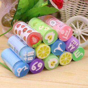 包邮橡皮擦学生用2B擦得干净可切水果卡通动物造型幼儿园儿童奖品