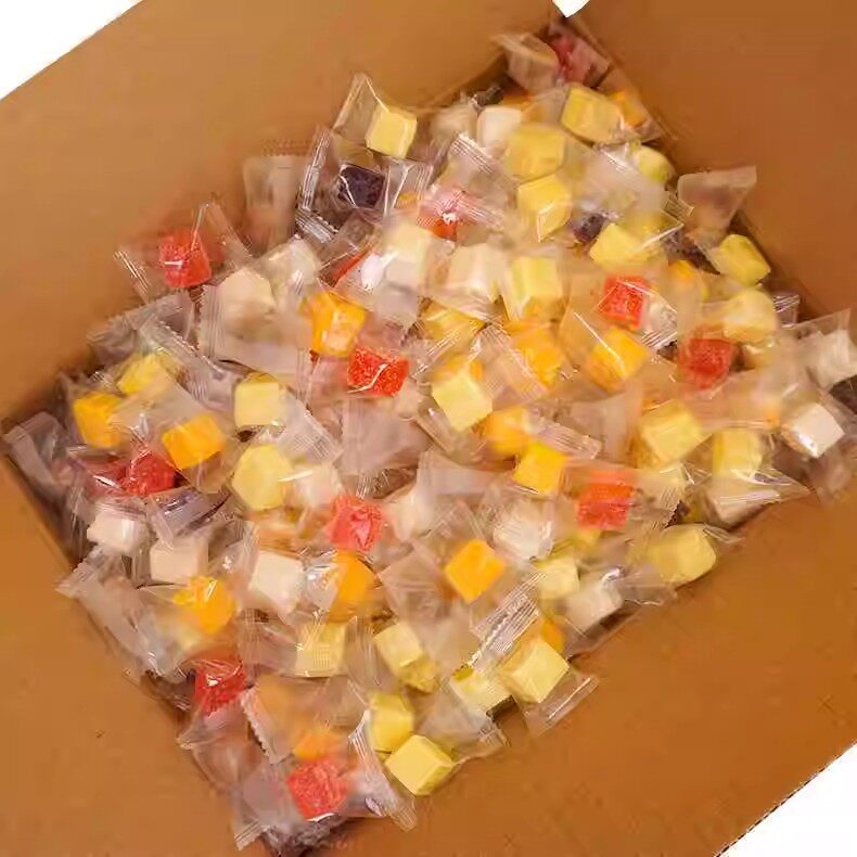 方块芒果软糖果汁软糖糕零食小吃网红散装椰子味糖果食品结婚喜糖