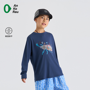T恤 Kids 吸湿速干透气合作图案长袖 夏新品 AnKoRau安高若 童装
