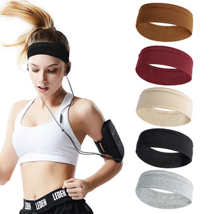 纯棉发带女跑步运动健身头巾瑜伽头带透气吸汗束发带男发箍发饰潮