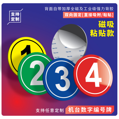 磁吸式编号贴亚克力支持定制