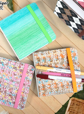 霹雳虎速写本sketchbook水彩本高颜值小方形细纹300g纸美术专用丙烯马克笔绘画画本彩铅便携式迷你随身本子