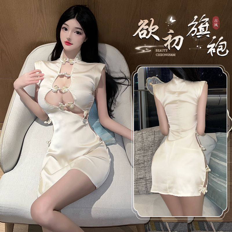 性感高级感女古风睡裙仙女纯欲风旗袍睡衣情调趣味约会禁欲系qqny