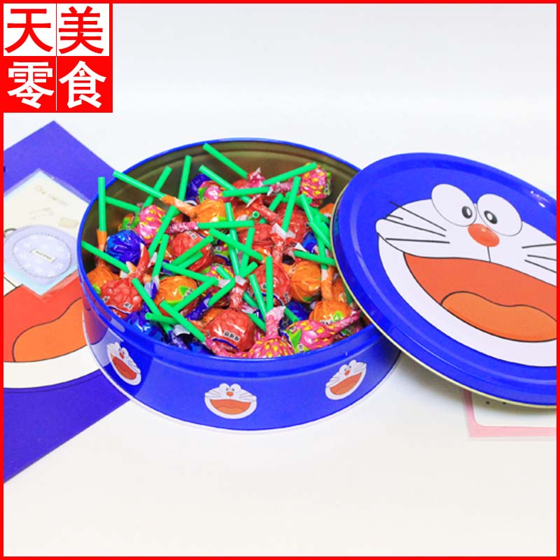 包邮真知棒混合水果味棒棒糖52支圆铁礼盒装 送同学男女朋友礼物