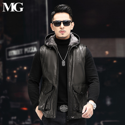 皮草原生态内胆连帽马夹钓鱼