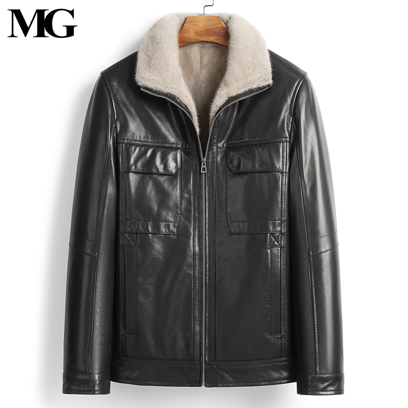 整貂内胆皮衣袖子是兔皮毛